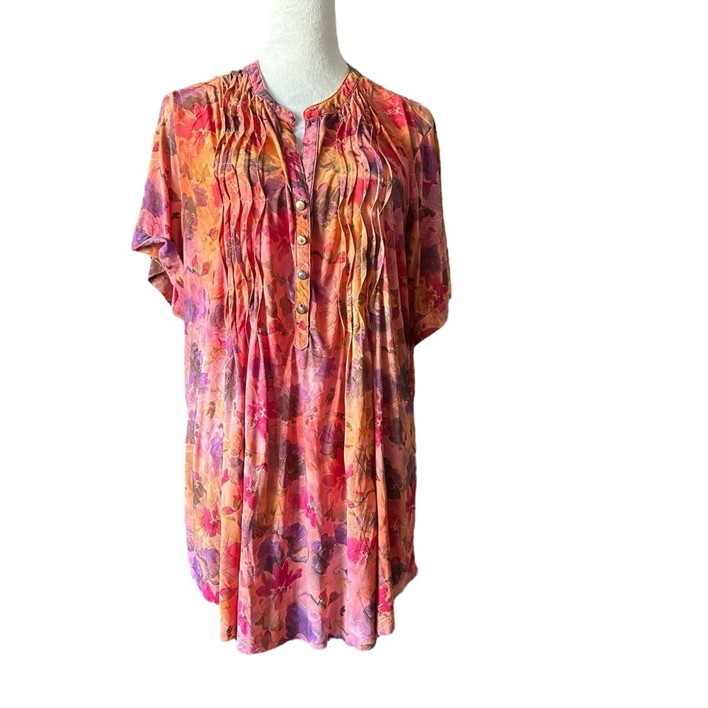 Cocomo Multicolor Floral Blouse - Pink and Purple